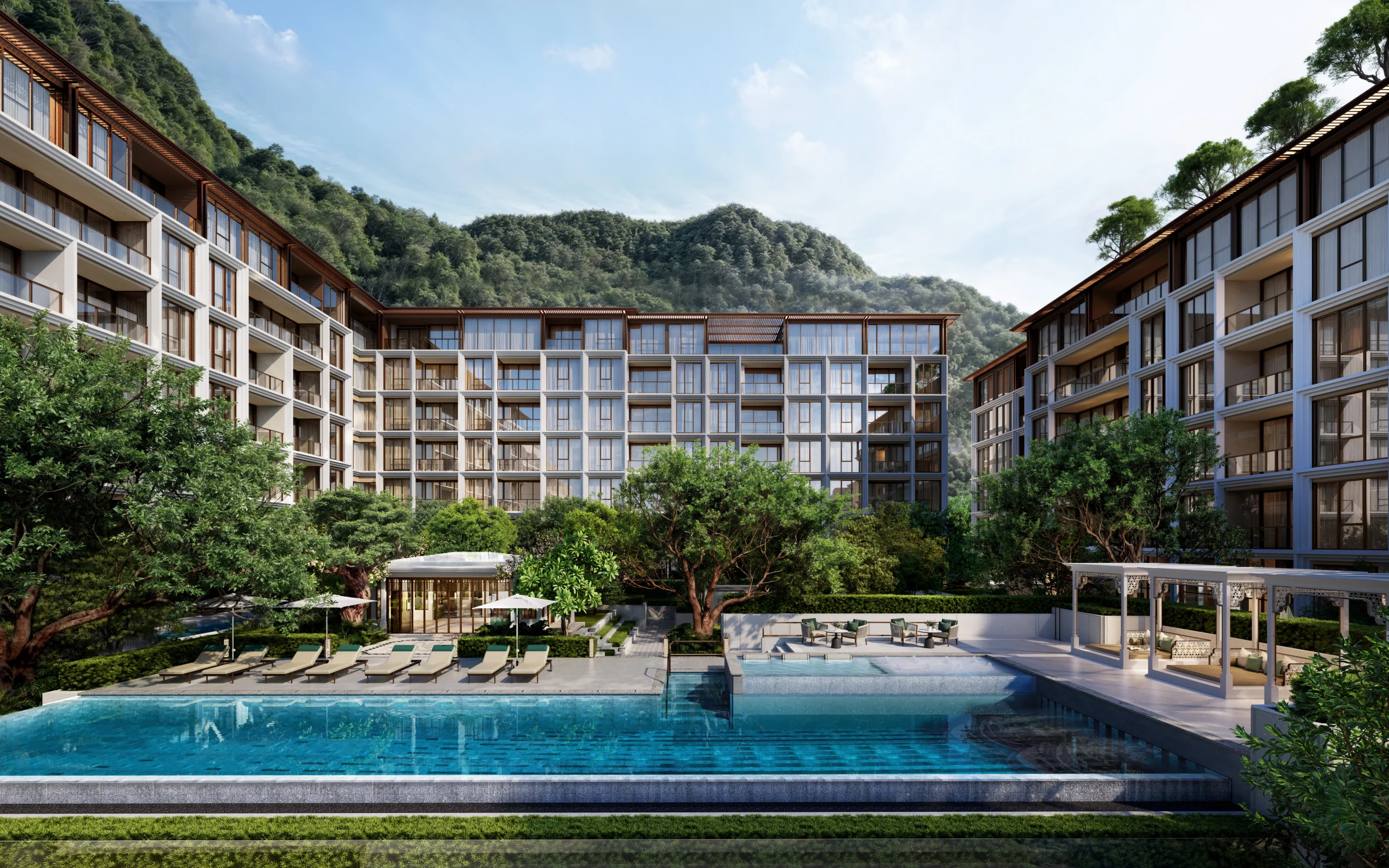 Главный рендер резиденций InterContinental на Камала-Бич